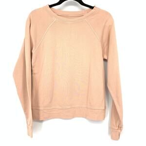 MATE The Label Crewneck Sweatshirt Womens XS Organic Cotton Blush Pink Pullover
